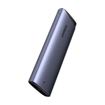  Бокс внешний для жесткого диска UGREEN CM767 (35267) M.2NVME Hard Drive Enclosure 10Gbps с кабелем USB-C-USB-C серый 