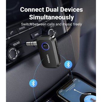  Ресивер UGREEN CM596 (90748) Car&Home Bluetooth 5.3 Receiver Audio Adapter Black 