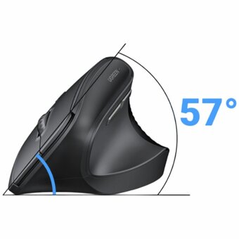  Мышка UGREEN M571P (65042) Wireless Vertical Mouse 2.4GHz & Bluetooth черный 