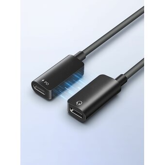  Аудиоадаптер UGREEN CM821 (45800) 2-in-1 USB-C 2*USB-C Audio Adapter черный 