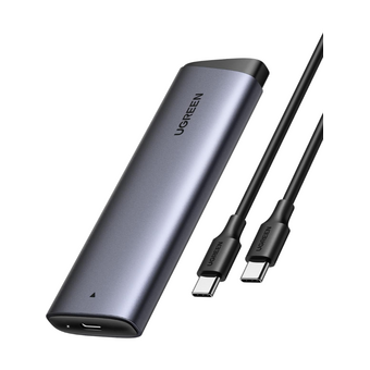  Бокс внешний для жесткого диска UGREEN CM767 (35267) M.2NVME Hard Drive Enclosure 10Gbps с кабелем USB-C-USB-C серый 