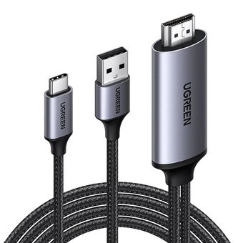  Адаптер UGREEN CM773 (35984A) 4K 60Hz HDMI to USB-C Adapter Gray 