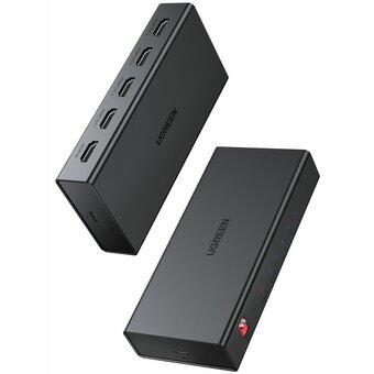  Сплиттер UGREEN CM570 (90514) 4K @ 60Hz HDMI 2.0 1*4 Splitter Black 