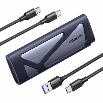  Бокс внешний для жесткого диска UGREEN CM767 (15813) M.2 NVMe/M.2 SATA SSD Enclosure 10Gbps серый 