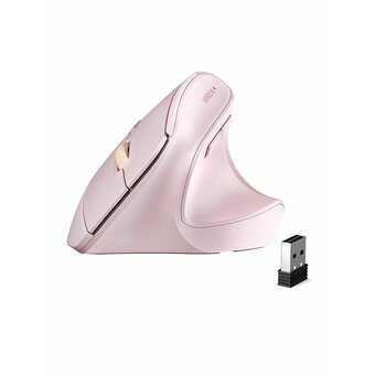  Мышка UGREEN M571P (65666) Wireless Vertical Mouse 2.4GHz & Bluetooth розовый 