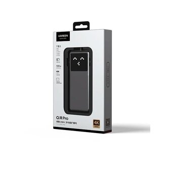  Хаб UGREEN CM888 (45155) UNO 7-in-1 4K@60Hz USB-C+3*USB-A+Ethernet+PD 100W+HDMI Hub Gray 