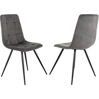  Стул Бюрократ CH-K1_1/HL18_2 комплект 2шт т.серый Holland 18 металл черный на ножках 