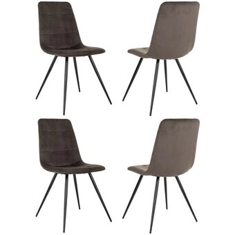  Стул Бюрократ CH-K1_1/HL74_4 комплект 4шт коричневый Holland 74 металл черный на ножках 