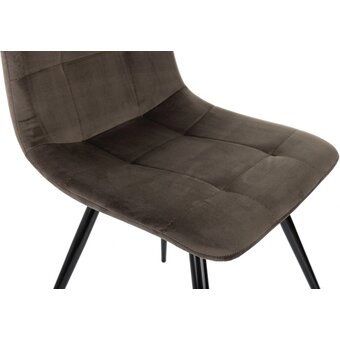  Стул Бюрократ CH-K1_1/HL74_4 комплект 4шт коричневый Holland 74 металл черный на ножках 