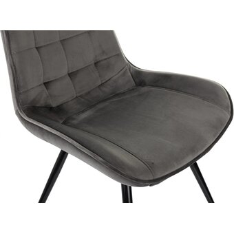  Стул Бюрократ CH-K2_1/HL18_4 комплект 4шт т.серый Holland 18 металл черный на ножках 