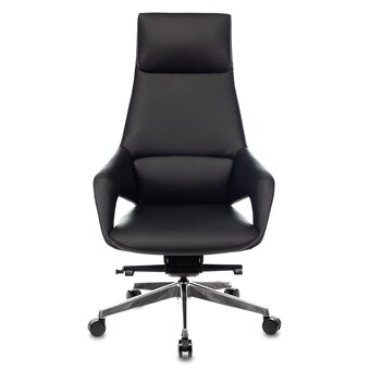  Кресло руководителя Бюрократ DAO-2/Black черный кожа с подголов. крестов. алюминий 