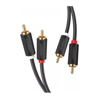  Аудиокабель UGREEN AV104 (10519) 2RCA Male to 2RCA Male Cable 3m Black 