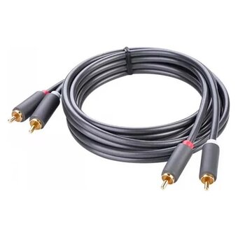  Аудиокабель UGREEN AV104 (10520) 2RCA Male to 2RCA Male Cable 5m Black 