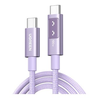  Кабель UGREEN L509 (65092) UNO Type C 2.0 Male To Type C 2.0 Male 5A Data Cable 1m Pink 