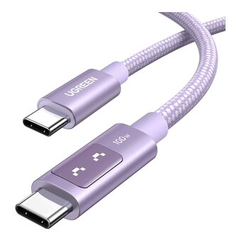  Кабель UGREEN L509 (65092) UNO Type C 2.0 Male To Type C 2.0 Male 5A Data Cable 1m Pink 