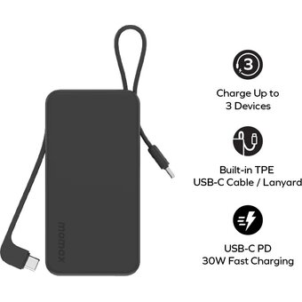  Портативное зарядное устройство Momax IP138D 1-Power Vital+ Black 