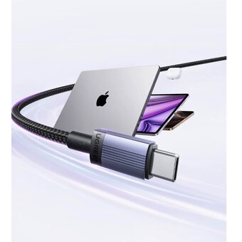  Кабель зарядный UGREEN L532 (65907) USB-C to USB-C PD Fast Charging Cable 240W Max, 1м серый космос 