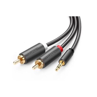  Аудиокабель UGREEN AV102 (10512) 3.5mm Male to 2 RCA Male Audio Cable 3m Gray 