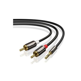  Аудиокабель UGREEN AV116 (10583) 3.5mm Male to 2RCA Male Cable 1.5m Black 