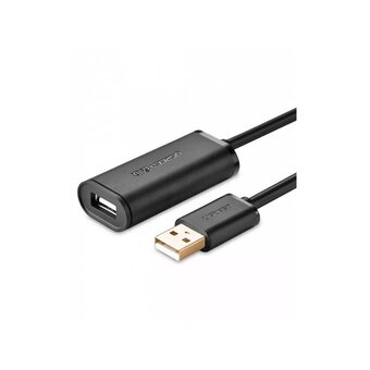  Кабель UGREEN US121 (10323) USB 2.0 Active Extension Cable with Chipset, 15м черный 