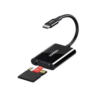  Картридер UGREEN CM265 (35622) USB-C 3.1 to TF/SD 3.0 Multifunction Card Reader Black 