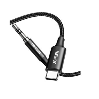  Кабель UGREEN CM450 (65101) USB-C Male to 3.5mm Male Audio Cable Adapter 2m Black 