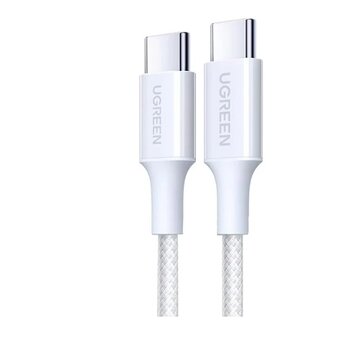  Кабель UGREEN L502 (35221) USB-C to USB-C PD Fast Charging Braided Cable 5A Max 2m White 