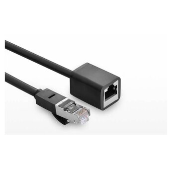  Кабель UGREEN NW112 (11282) Cat 6 F/UTP Ethernet RJ45 Extension Male/Female Patch Cords 3m Black 