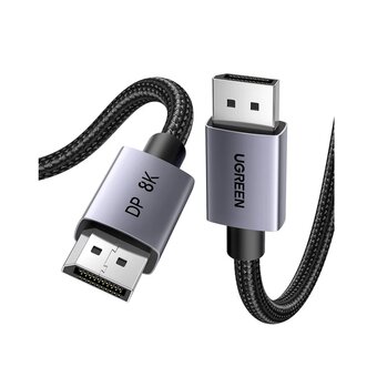  Кабель UGREEN DP120 (25903) DisplayPort 1.4 Male to Male 8K Cable, 1м серый 