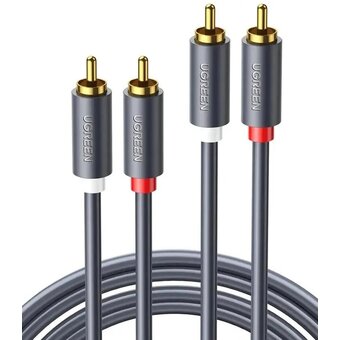  Аудиокабель UGREEN AV104 (10517) 2RCA Male to 2RCA Male Cable 1,5m Black 