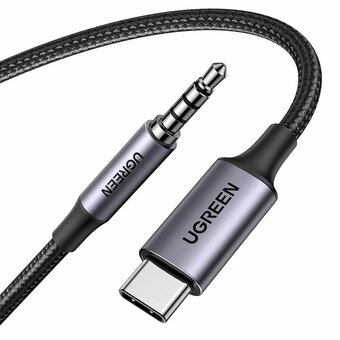  Аудиокабель UGREEN CM734 (35056) USB-C to 3.5mm Audio Cable With Chip 1m Gray 