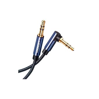  Аудиокабель UGREEN AV112 (60178) 3.5mm Male to 3.5mm Male Angled Cable 0.5 m Blue-Black 