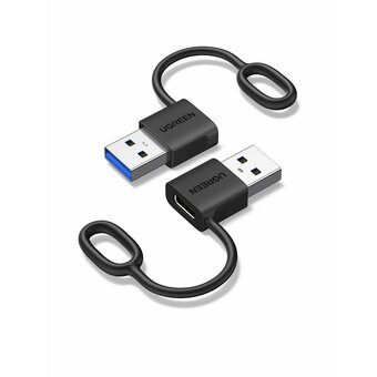  Адаптер UGREEN LS502 (65332) USB-A Male to USB-C Female Adapter 2pcs Black 