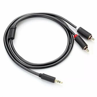  Аудиокабель UGREEN AV102 (10511) 3.5mm Male to 2RCA Male Audio Cable 1,5m Gray 
