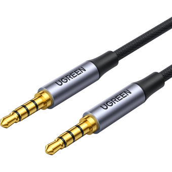  Кабель UGREEN AV183 (20782) 3.5mm Male to Male 4-Pole Microphone Audio Cable, 2м черный 