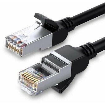  Кабель сетевой плоский UGREEN NW101 (50183) Cat 6 U/UTP Pure Copper Ethernet Flat Cable, 0,5м черный 