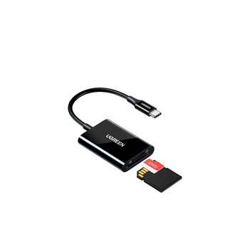  Картридер UGREEN CM265 (35622) USB-C 3.1 to TF/SD 3.0 Multifunction Card Reader Black 