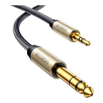  Кабель UGREEN AV127 (10629) 3.5mm to 6.35mm TRS Stereo Audio Cable 3m Gray 