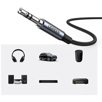  Кабель UGREEN CM450 (65102) USB-C Male to 3.5mm Male Audio Cable Adapter 3m Black 