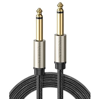  Кабель UGREEN AV128 (10636) 6.5mm Male to Male Stereo Auxiliary Aux Audio Cable 1m Gray 