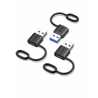  Адаптер UGREEN LS502 (65332) USB-A Male to USB-C Female Adapter 2pcs Black 