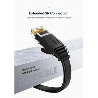  Кабель сетевой UGREEN NW102 (20165) Cat 6 8-Core U/UTP Ethernet Cable, 15м черный 