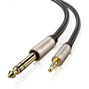  Кабель UGREEN AV127 (10625) 3.5mm to 6.35mm TRS Stereo Audio Cable 1m Gray 