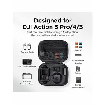  Защитный чехол/кейс для экшн-камеры UGREEN LP913 (55787) Action Camera Carrying Case For DJI Osmo Action 5 Pro/4/3 черный 
