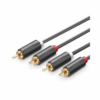  Аудиокабель UGREEN AV104 (10520) 2RCA Male to 2RCA Male Cable 5m Black 