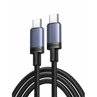  Кабель зарядный UGREEN L528 (65831) USB-C to USB-C PD Fast Charging Cable 100W Max, 0,5м серый космос 