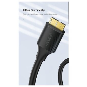  Кабель UGREEN US130 (10840) USB 3.0 A Male to Micro USB 3.0 Male Cable 0.5m Black 
