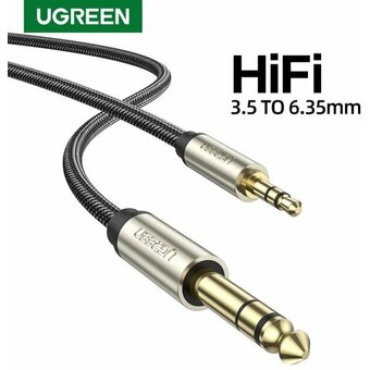  Кабель UGREEN AV127 (10625) 3.5mm to 6.35mm TRS Stereo Audio Cable 1m Gray 