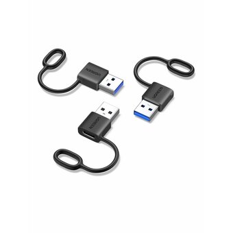  Адаптер UGREEN LS502 (65332) USB-A Male to USB-C Female Adapter 2pcs Black 