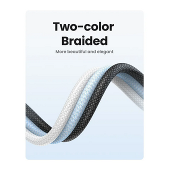  Кабель UGREEN L502 (65249) USB-C to USB-C PD Fast Charging Braided Cable 5A Max 1m Black 